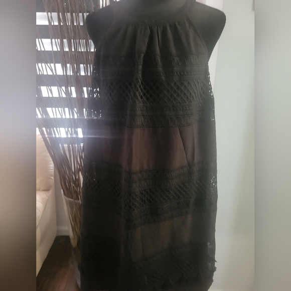 LOFT Tassel Halter Swing Dress in Black Medium New With Tags - Picture 15 of 16